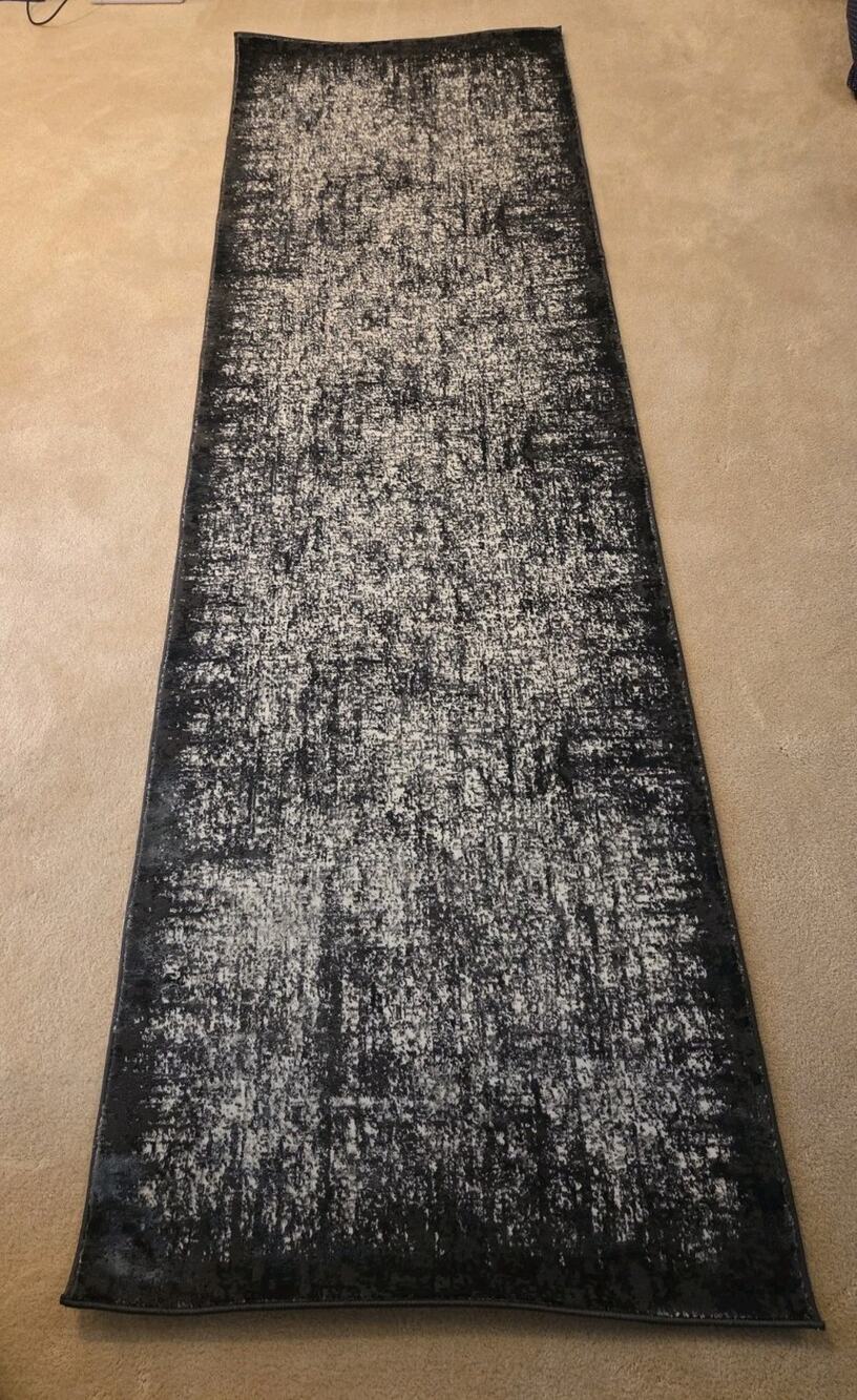 Calvin Klein Luminosity Area Rug Runner 2'3" x 7'6" Charcoal CK032 LMT06 NWT